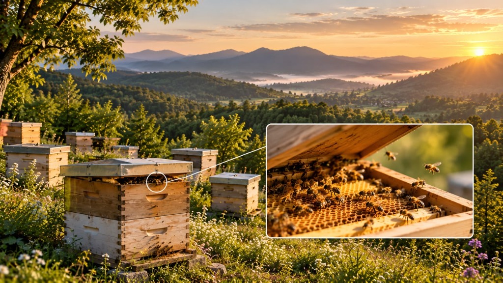 Mindful wooden beehives with brood chamber welfare architecture